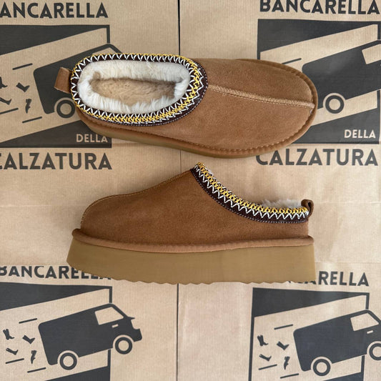 SLIPPERS // PLATFORM IN PELLE