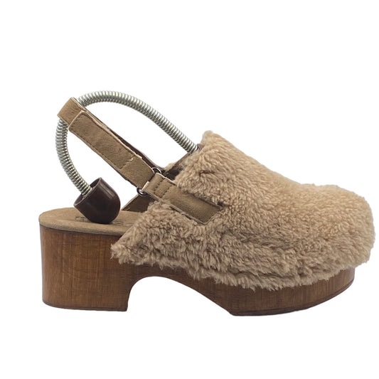 ZOCCOLO SHEARLING CON LACCIO